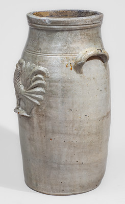Extremely Rare P.A. HUFFMAN (Madison County, Kentucky) Ten-Gallon Churn w/ Applied Rooster Design