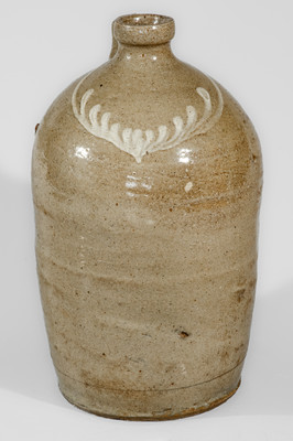 Attrib. Thomas Chandler, Edgefield District, South Carolina Stoneware Jug w/ Kaolin Slip Decoration