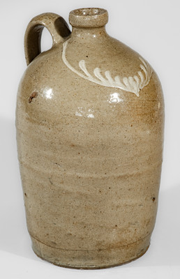 Attrib. Thomas Chandler, Edgefield District, South Carolina Stoneware Jug w/ Kaolin Slip Decoration