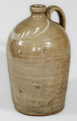 Attrib. Thomas Chandler, Edgefield District, South Carolina Stoneware Jug w/ Kaolin Slip Decoration
