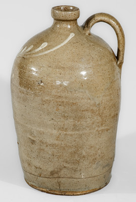 Attrib. Thomas Chandler, Edgefield District, South Carolina Stoneware Jug w/ Kaolin Slip Decoration