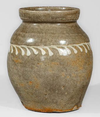 Scarce attrib. Collin Rhodes Pottery, Shaw's Creek, Edgefield District, SC Stoneware Handled Jar