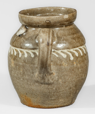 Scarce attrib. Collin Rhodes Pottery, Shaw's Creek, Edgefield District, SC Stoneware Handled Jar
