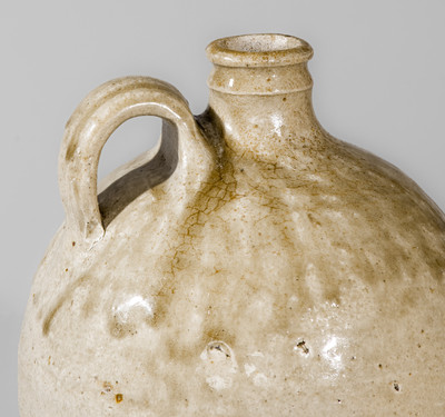 Exceptional attrib. Pottersville Stoneware Manufactory, Edgefield Dist, SC Triple-Stamped Stoneware Jug, c1825