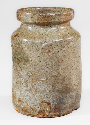 Small-Sized Edgefield District, SC Stoneware w/ Kaolin-Slip Floral Decoration