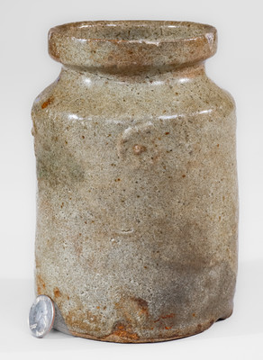 Small-Sized Edgefield District, SC Stoneware w/ Kaolin-Slip Floral Decoration