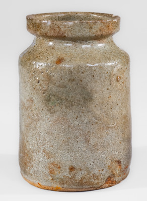 Small-Sized Edgefield District, SC Stoneware w/ Kaolin-Slip Floral Decoration