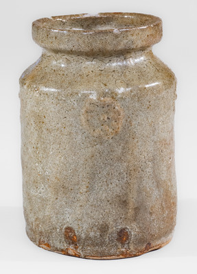 Small-Sized Edgefield District, SC Stoneware w/ Kaolin-Slip Floral Decoration