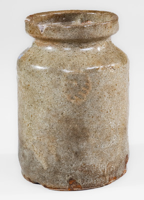 Small-Sized Edgefield District, SC Stoneware w/ Kaolin-Slip Floral Decoration