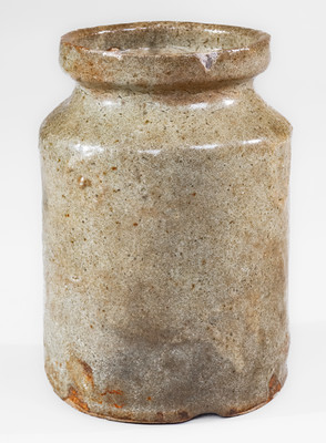 Small-Sized Edgefield District, SC Stoneware w/ Kaolin-Slip Floral Decoration