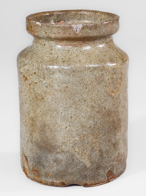 Small-Sized Edgefield District, SC Stoneware w/ Kaolin-Slip Floral Decoration