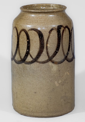 Alkaline-Glazed Stoneware Jar w/ Iron Slip Decoration, attrib. Thomas Chandler, Edgefield District, SC