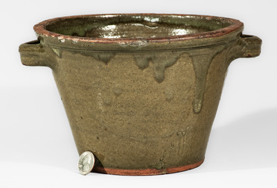 Unusual Alkaline-Glazed Stoneware Bowl, probably Thomas Chandler Pottery, Edgefield District, SC