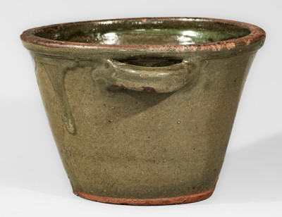 Unusual Alkaline-Glazed Stoneware Bowl, probably Thomas Chandler Pottery, Edgefield District, SC