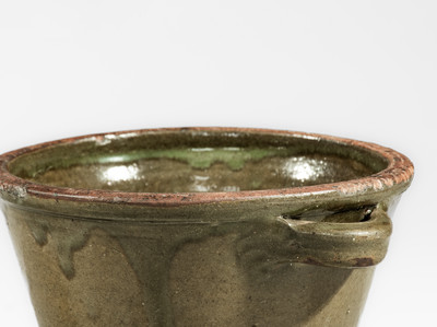 Unusual Alkaline-Glazed Stoneware Bowl, probably Thomas Chandler Pottery, Edgefield District, SC