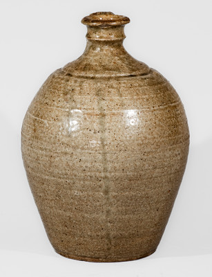 Extremely Rare Small-Sized Stoneware Jug w/ Incised Initial, Edgefield District, South Carolina