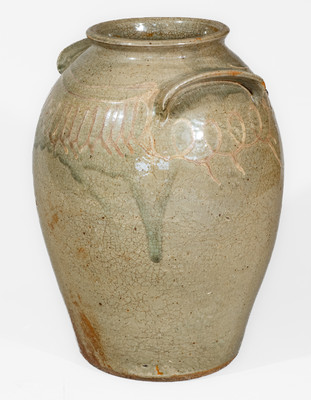 Rare CHANDLER (Thomas Chandler, Edgefield District, SC) Stoneware Jar, circa 1850