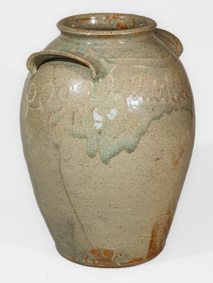 Rare CHANDLER (Thomas Chandler, Edgefield District, SC) Stoneware Jar, circa 1850