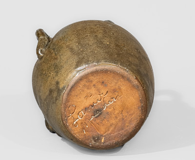 Unusual "Lanier Meaders" (Cleveland, GA) Alkaline-Glazed Stoneware Face Jug, c1980s