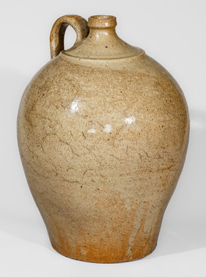 Edgefield District, South Carolina Stoneware Jug w/ Incised Slash Marks, c1820-40
