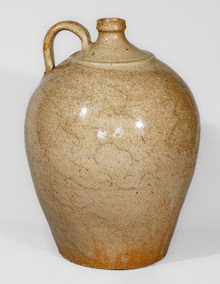 Edgefield District, South Carolina Stoneware Jug w/ Incised Slash Marks, c1820-40