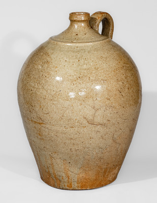 Edgefield District, South Carolina Stoneware Jug w/ Incised Slash Marks, c1820-40