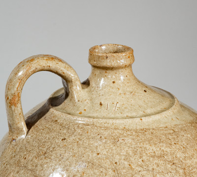 Edgefield District, South Carolina Stoneware Jug w/ Incised Slash Marks, c1820-40