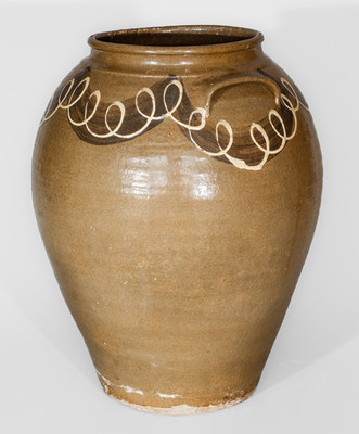 Rare and Fine attrib. Thomas Chandler at Phoenix Factory, Shaw's Creek, Edgefield Dist, SC Jar w/ Two-Color Slip