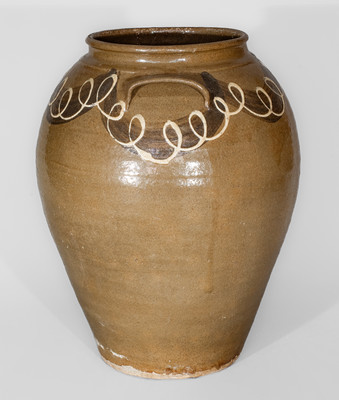 Rare and Fine attrib. Thomas Chandler at Phoenix Factory, Shaw's Creek, Edgefield Dist, SC Jar w/ Two-Color Slip