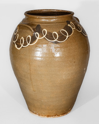 Rare and Fine attrib. Thomas Chandler at Phoenix Factory, Shaw's Creek, Edgefield Dist, SC Jar w/ Two-Color Slip