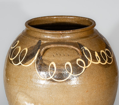 Rare and Fine attrib. Thomas Chandler at Phoenix Factory, Shaw's Creek, Edgefield Dist, SC Jar w/ Two-Color Slip