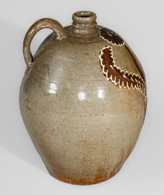 Outstanding attrib. Collin Rhodes, Shaw's Creek, Edgefield District, SC Stoneware Jug w/ Two-Color Slip