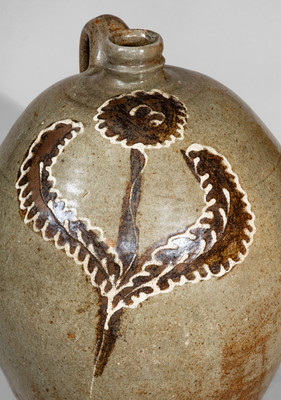 Outstanding attrib. Collin Rhodes, Shaw's Creek, Edgefield District, SC Stoneware Jug w/ Two-Color Slip