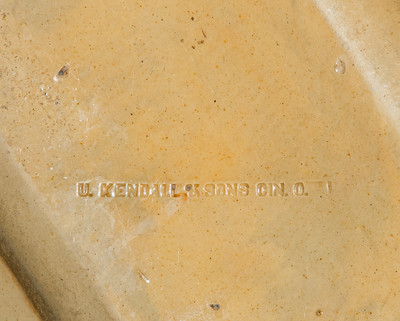 Rare U. KENDALL & SONS Cincinnati, Ohio Yellowware Vegetable Dish