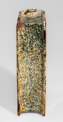 BENNINGTON / BATTLE Large-Sized Flint Enamel Book Flask, attrib. Lyman, Fenton & Co., Bennington, VT