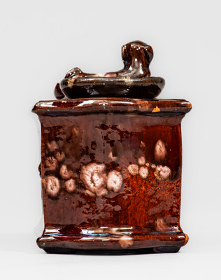 Attrib. Henry Swope Pottery, Lancaster, PA Redware Inkstand, circa 1851