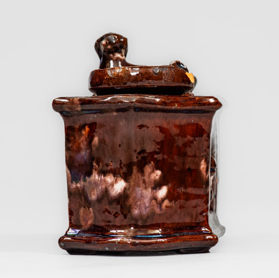 Attrib. Henry Swope Pottery, Lancaster, PA Redware Inkstand, circa 1851