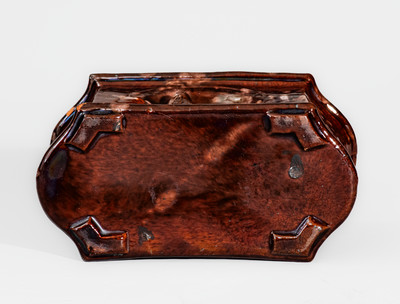 Attrib. Henry Swope Pottery, Lancaster, PA Redware Inkstand, circa 1851
