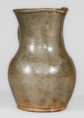 Edgefield District, SC Alkaline-Glazed Stoneware Pitcher, c1820-40