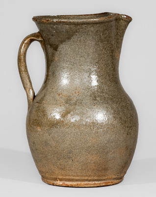 Edgefield District, SC Alkaline-Glazed Stoneware Pitcher, c1820-40