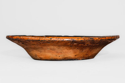 Manganese-Decorated North Carolina Redware Dish, circa 1820-50