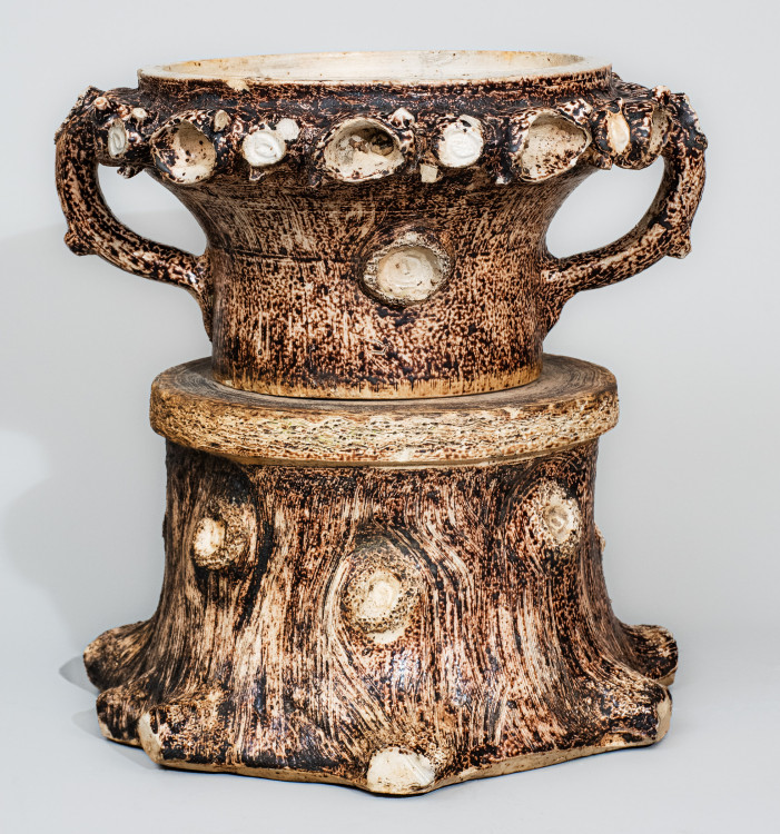 Very Unusual Stoneware Planter att. Jacob Bachley, Texarkana, Arkansas