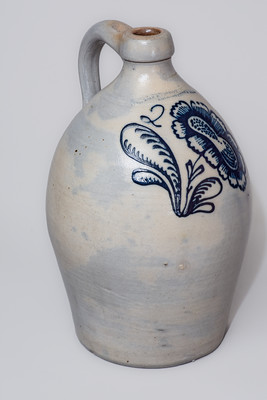 Fine F. STETZENMEYER / ROCHESTER N.Y. Stoneware Jug w/ Floral Design