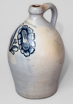 Fine F. STETZENMEYER / ROCHESTER N.Y. Stoneware Jug w/ Floral Design