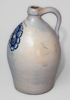 Fine F. STETZENMEYER / ROCHESTER N.Y. Stoneware Jug w/ Floral Design