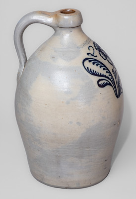 Fine F. STETZENMEYER / ROCHESTER N.Y. Stoneware Jug w/ Floral Design