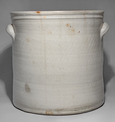 Outstanding JOHN BURGER / ROCHESTER, NY Five-Gallon Stoneware Crock w/ Rooster Scene