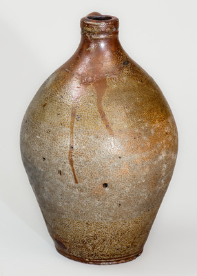 Scarce BOSTON Small-Sized Stoneware Jug w/ Iron Decoration, early 19th century