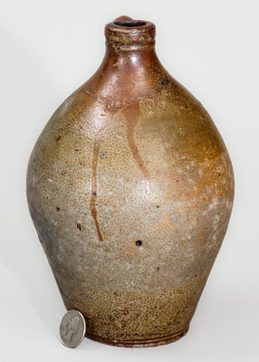 Scarce BOSTON Small-Sized Stoneware Jug w/ Iron Decoration, early 19th century