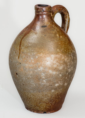 Scarce BOSTON Small-Sized Stoneware Jug w/ Iron Decoration, early 19th century